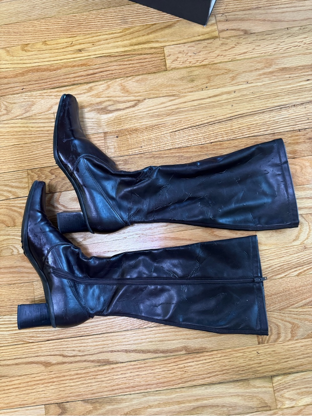Franco Sarto Black Leather Knee Boots